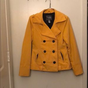 Charlotte Russe mustard yellow corduroy coat